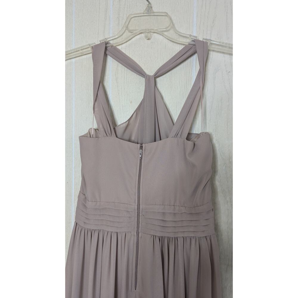 New Birdie Grey Kiko Taupe formal bridesmaid gown maxi sz 8 style BG1104TP20S - Picture 8 of 12